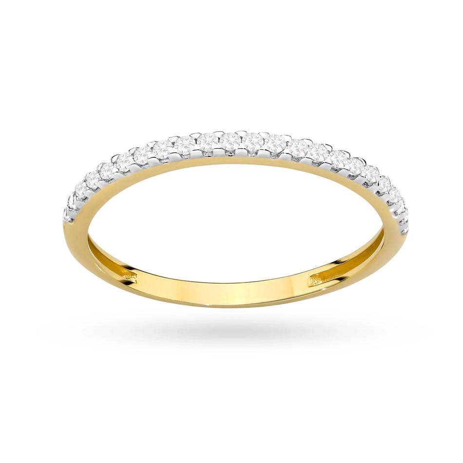 Subtle Gold Ring with Zirconia