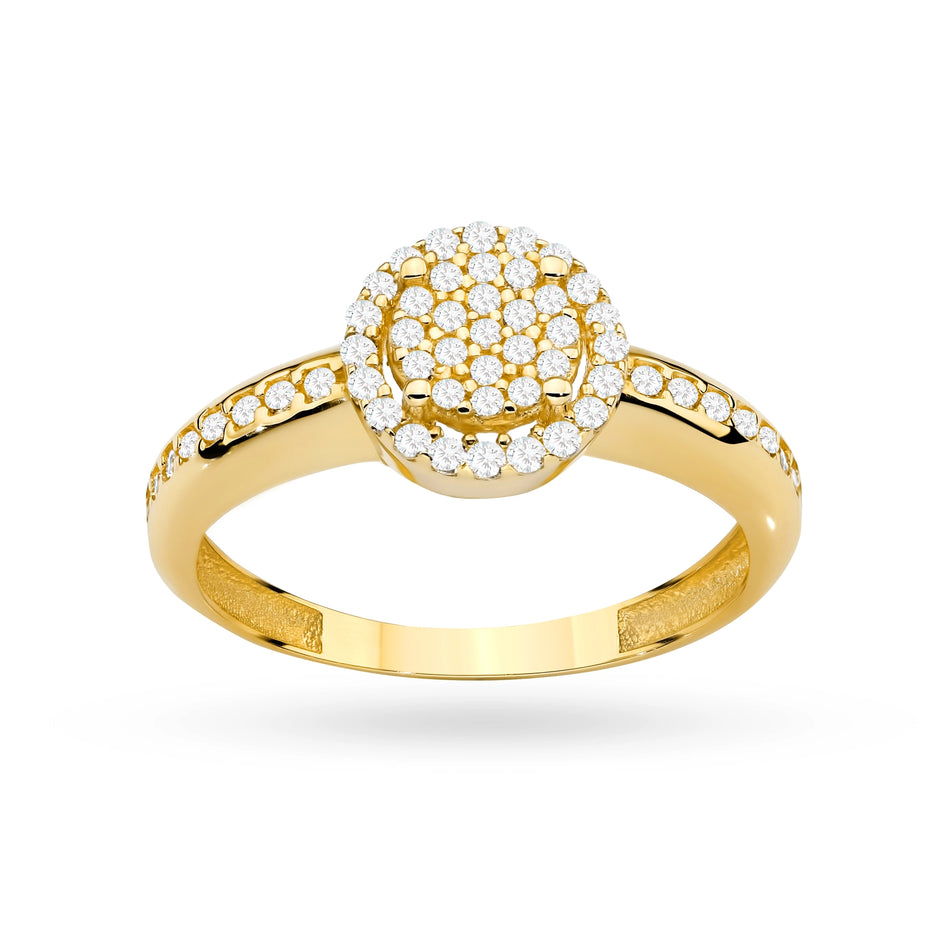 Gold Ring Set with Zirconia