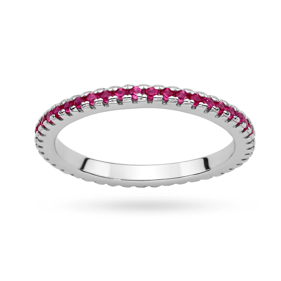 Silver Ring with Ruby Zirconia