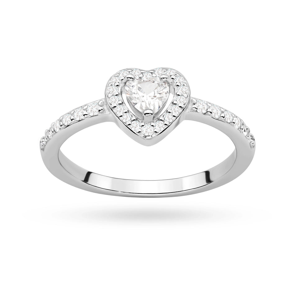 Stříbrný prsten se zirkony