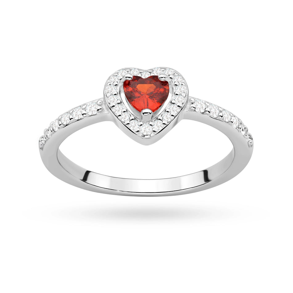 Stříbrný prsten se zirkony