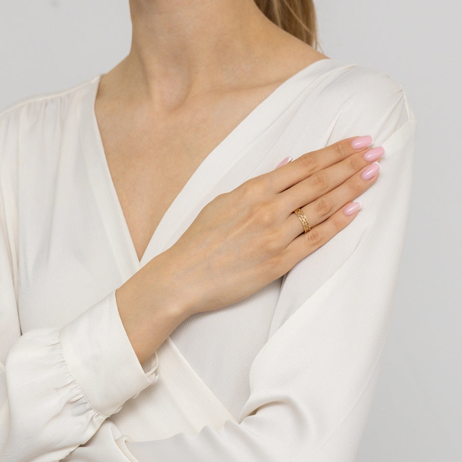 Zlatý geometrický prsten