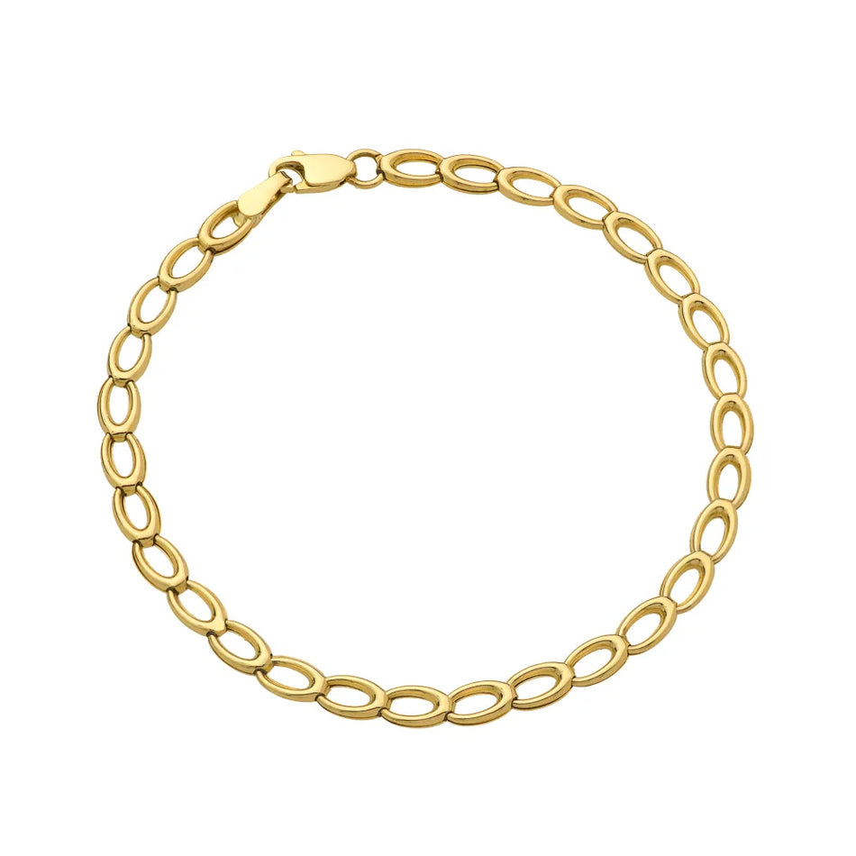 Gold Bracelet with Oval Segments