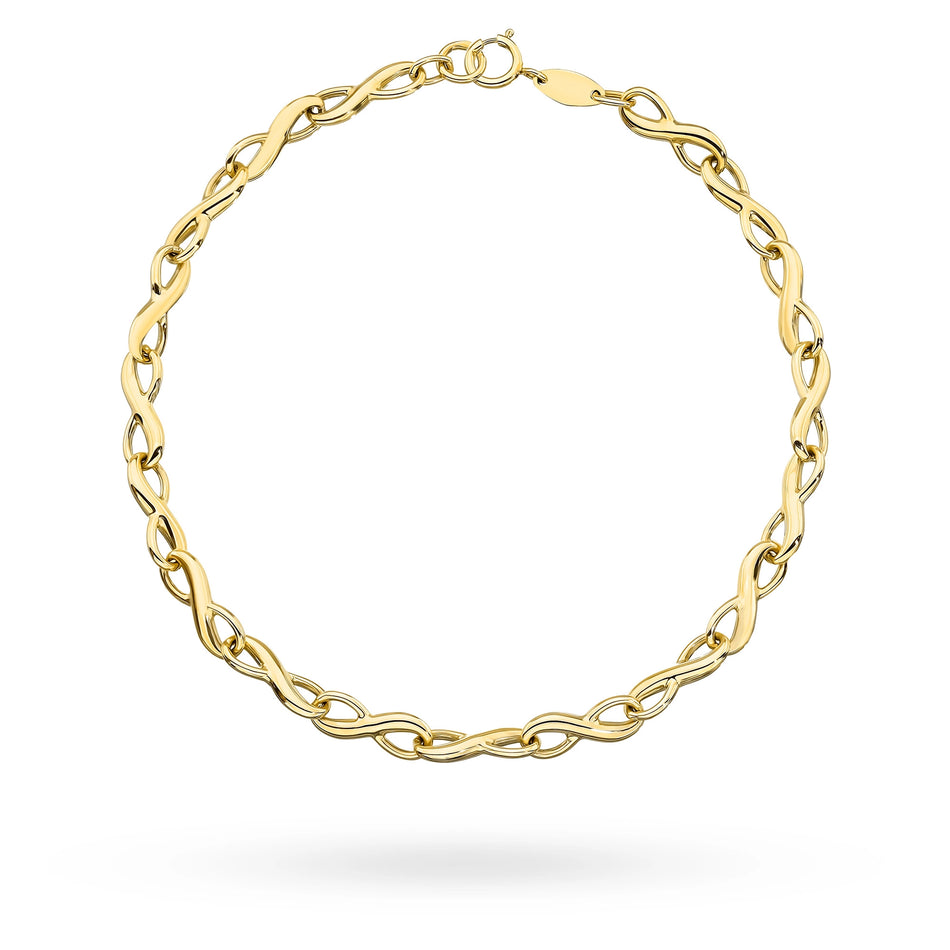 Gold Bracelet with Infinity Symbols