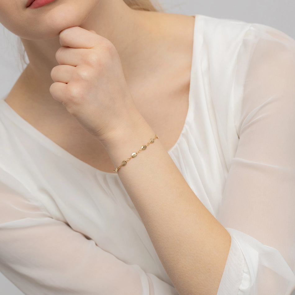 Gold Bracelet with Ovals