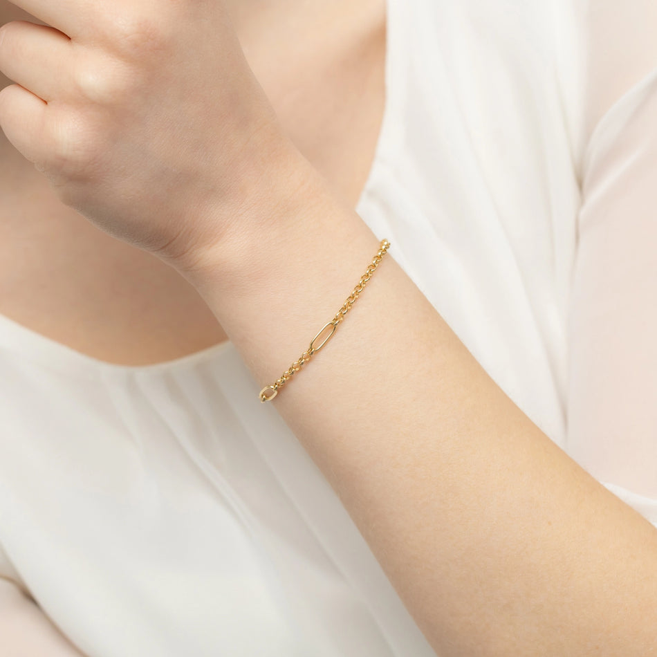 Gold Bracelet with Links