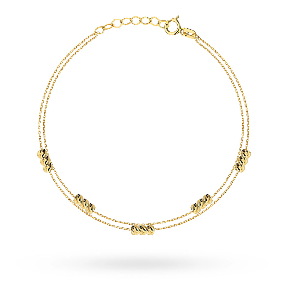 Gold Bracelet with Beads