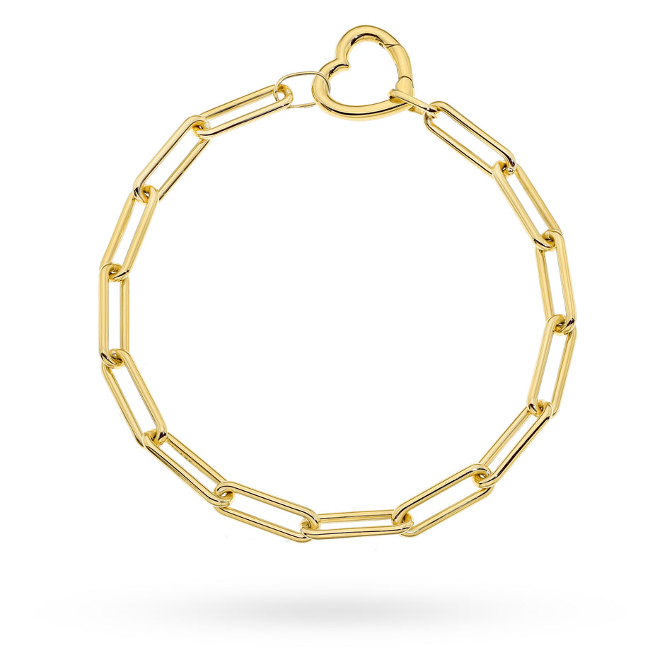 Gold Classic Bracelet with Heart