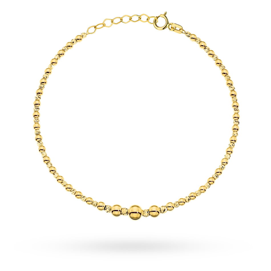 Gold Bracelet with Beads