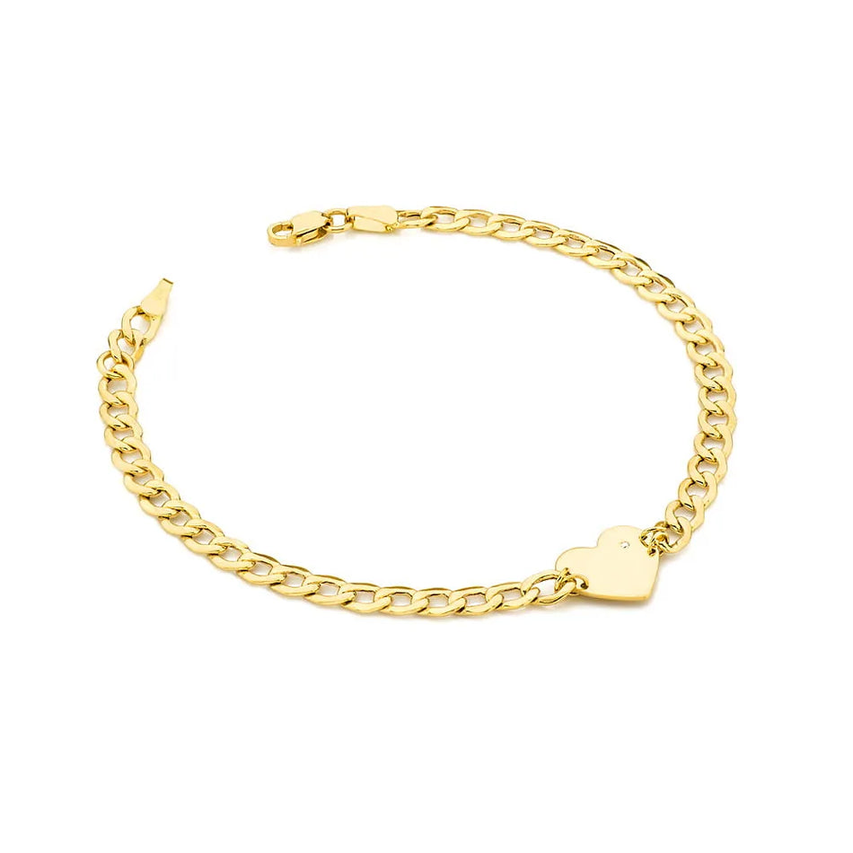 Gold Bracelet with 0.005ct Diamond