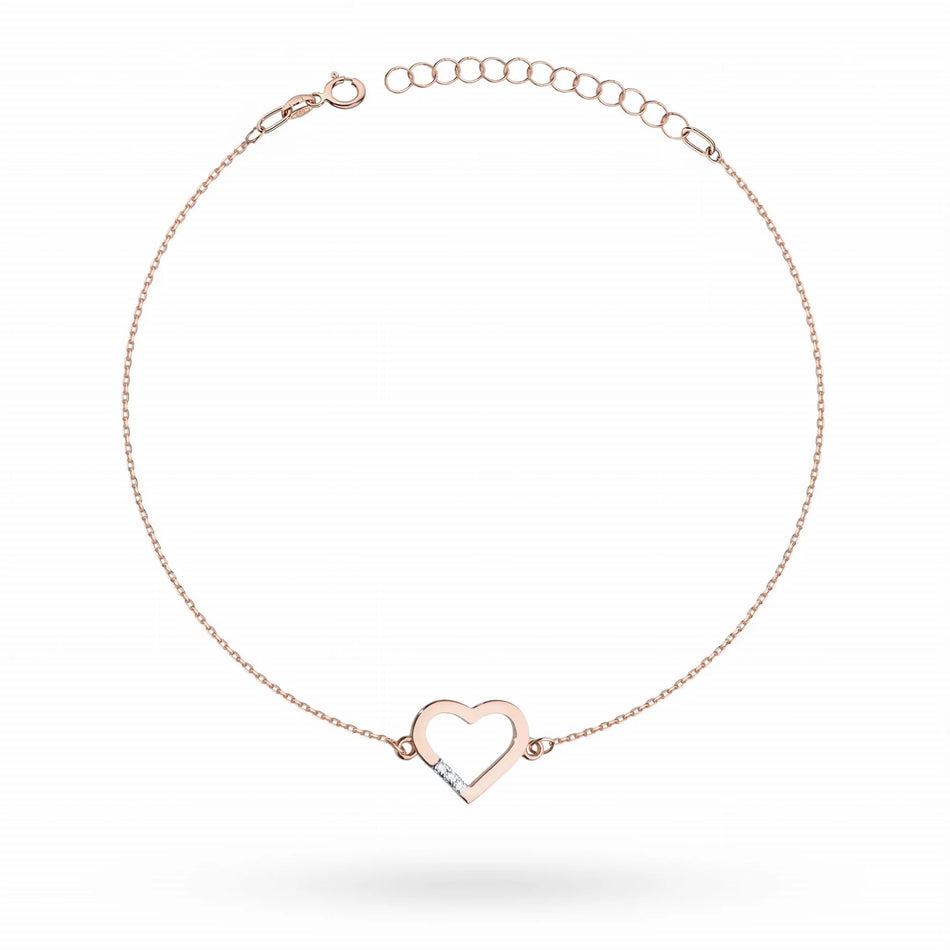 Gold Bracelet with 0.015ct Diamonds