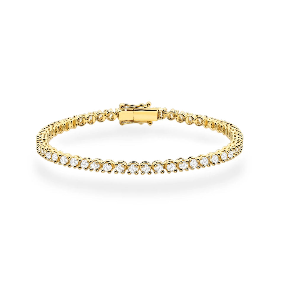 Gold Tennis Bracelet Set with 2.16ct Lab-grown Diamonds