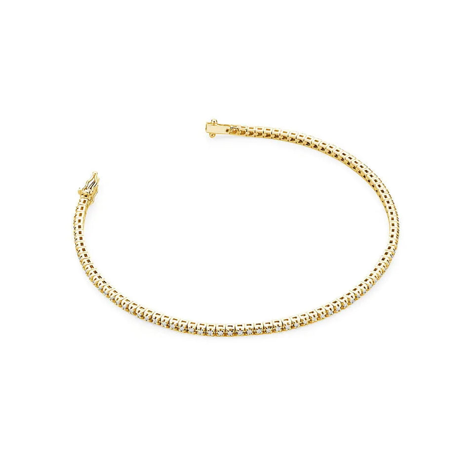 Zlatý tenisový náramek s diamanty 0,505 ct