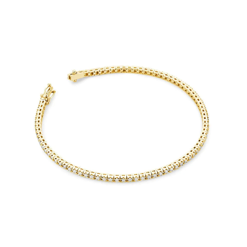 Zlatý tenisový náramek s diamanty 1,204 ct