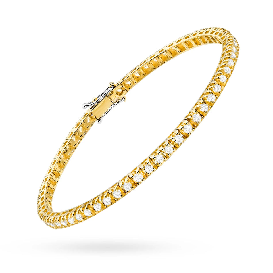 Gold Tennis Bracelet Set with 1.98ct Lab-grown Diamonds