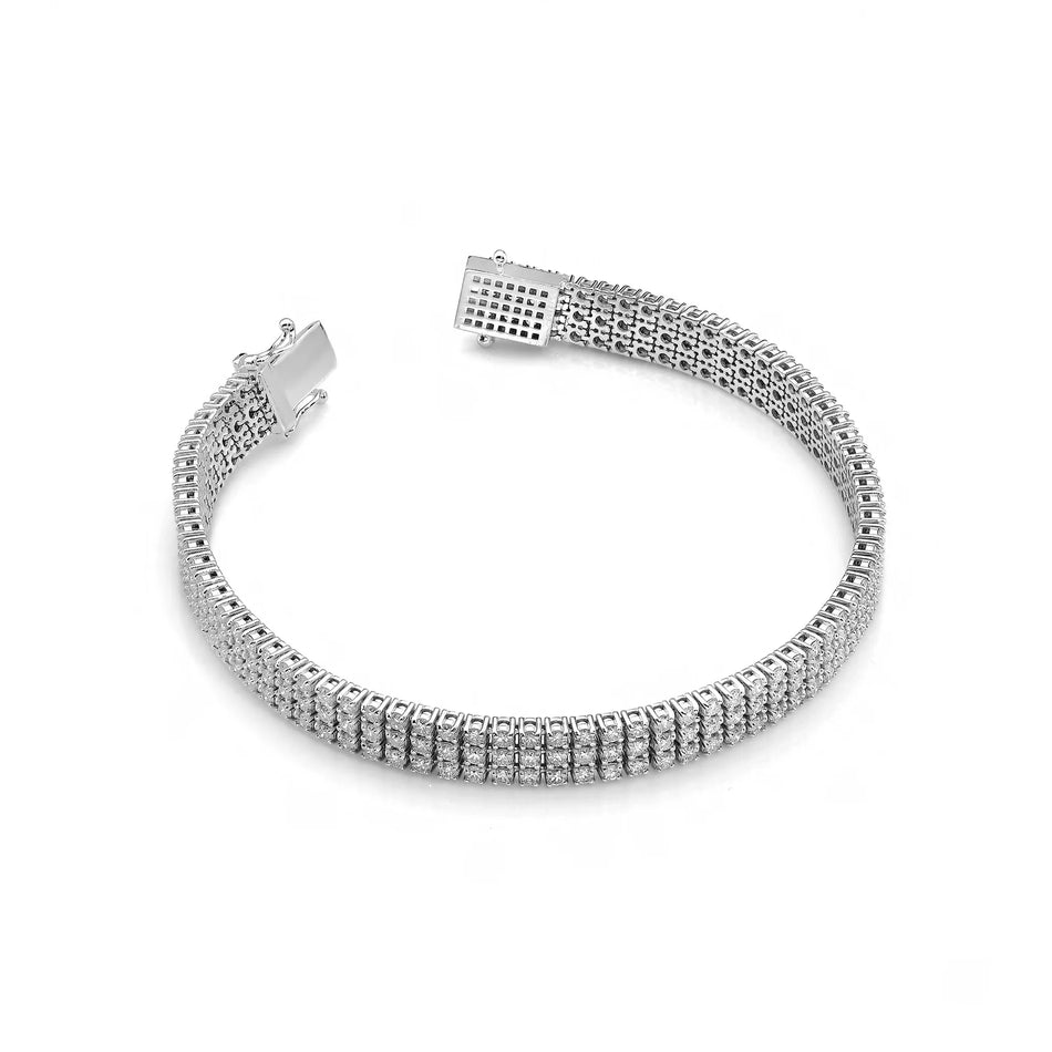 Zlatý náramek sada se 4,44 ct diamanty