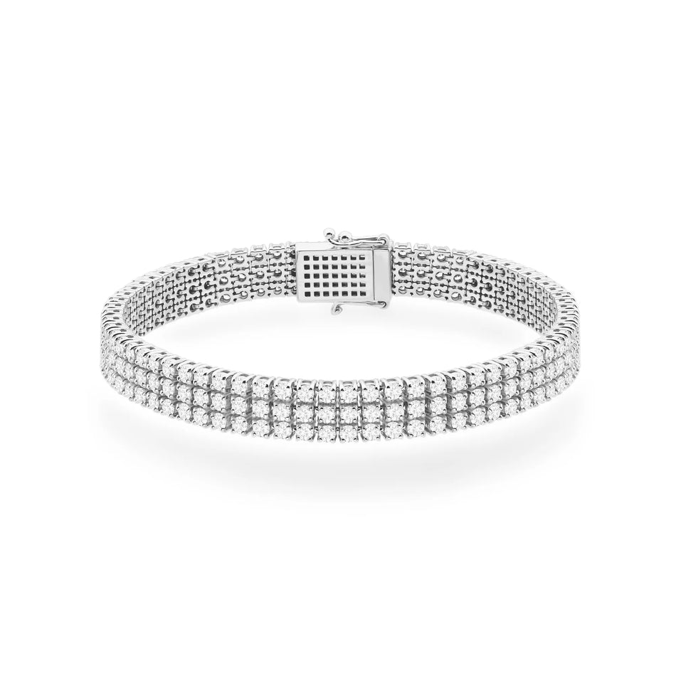 Gold Bracelet Set with 4.44ct Lab-grown Diamonds