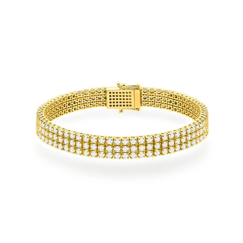 Gold Bracelet Set with 4.44ct Lab-grown Diamonds