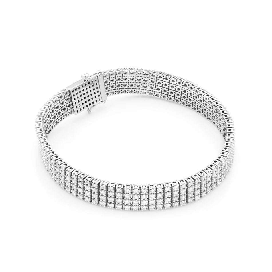 Gold Tennis Bracelet Set with 6.00ct Diamonds