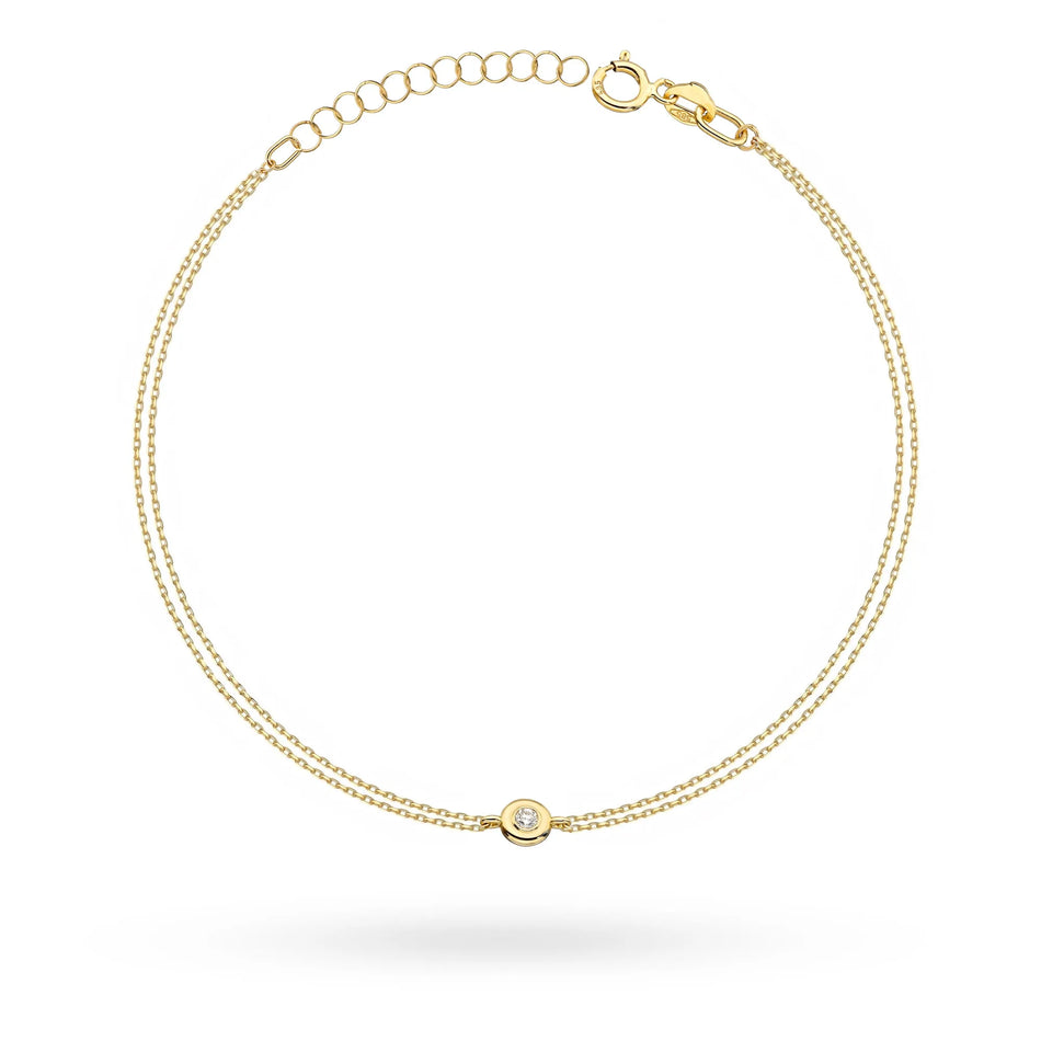 Gold Bracelet with 0.02ct Diamond