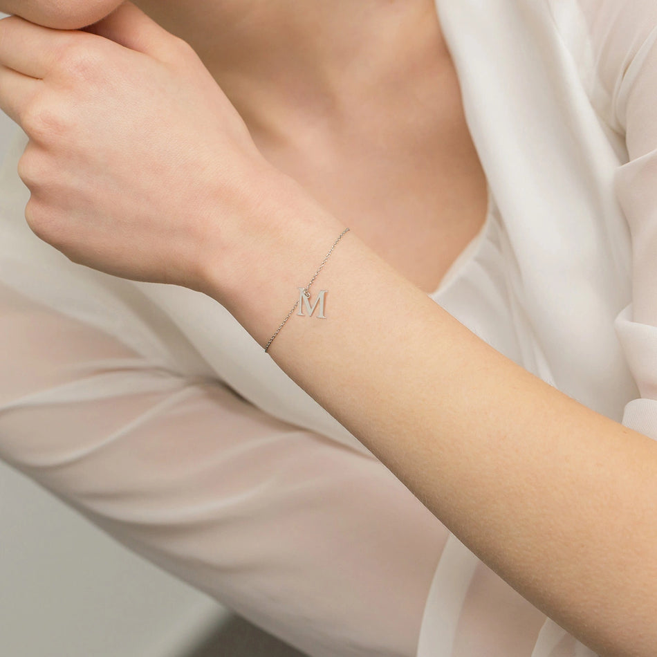 Stříbrný Náramek Písmeno M