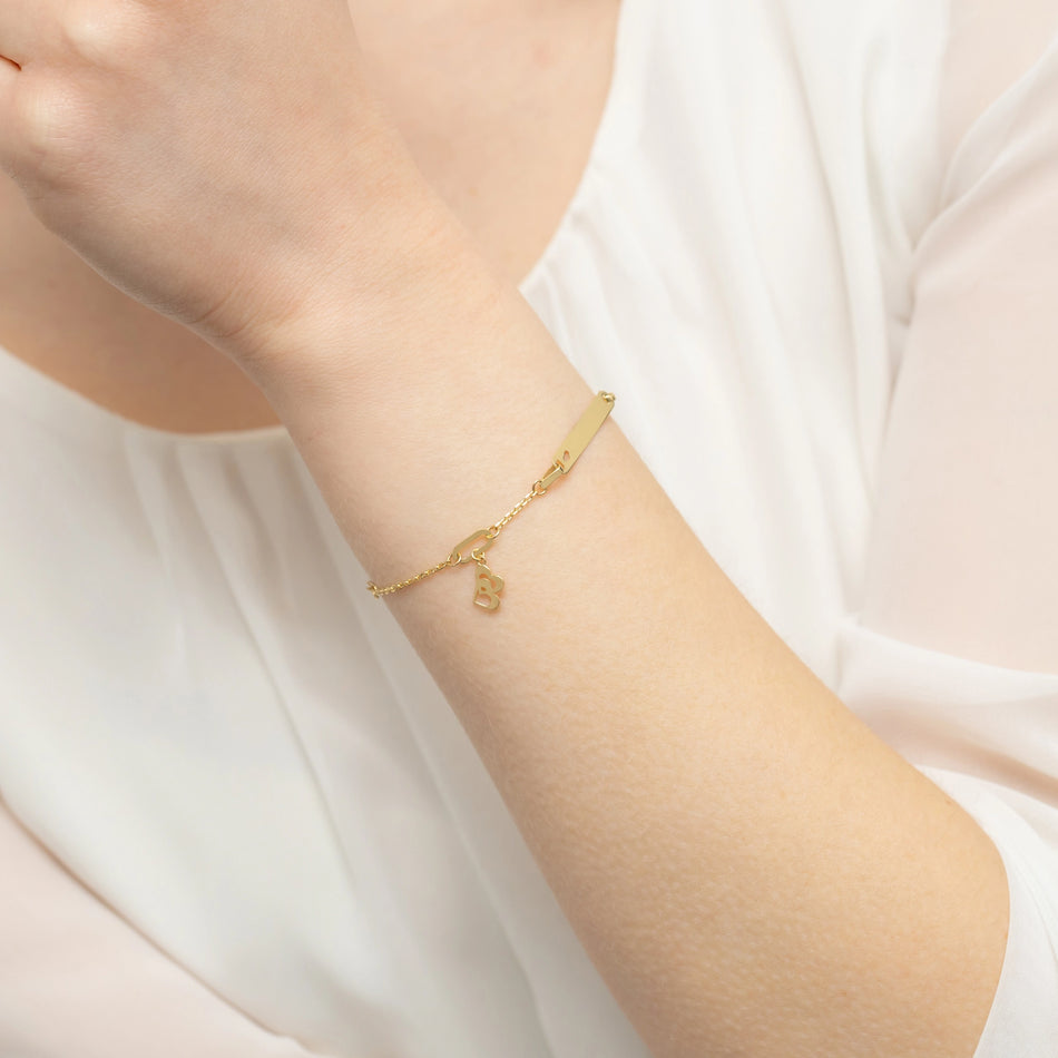 Children's Gold Bracelet with Hearts