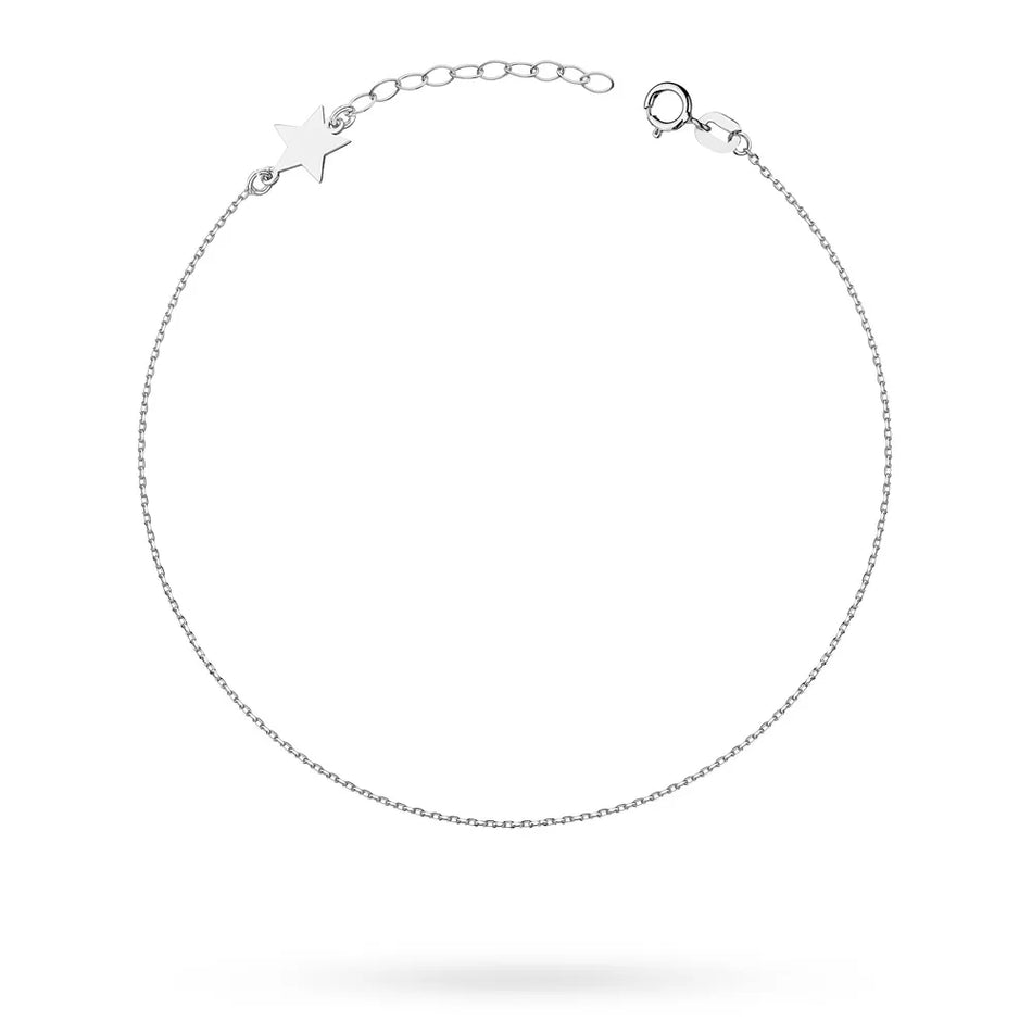 Stříbrný kotníkový náramek Hvězda