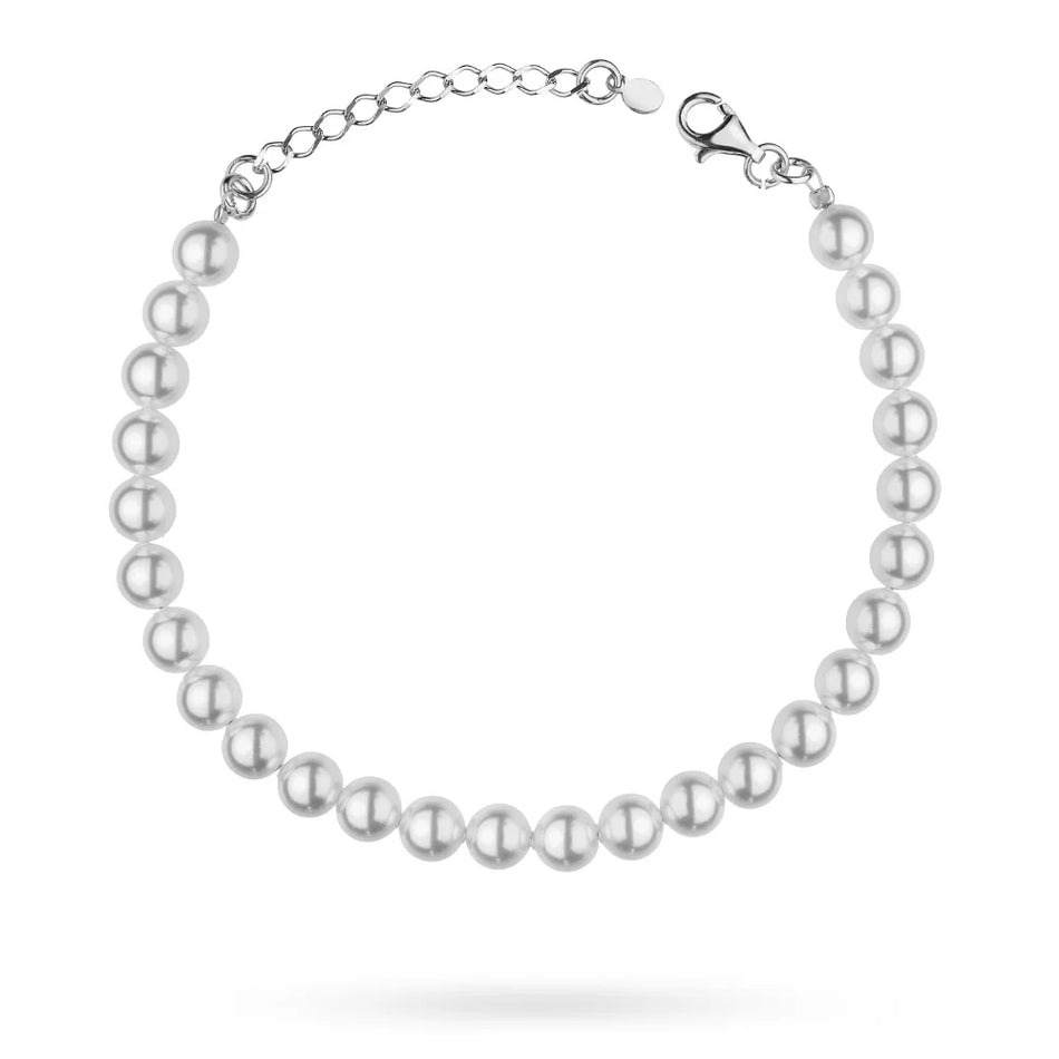 Classic Wedding Silver Pearl Bracelet