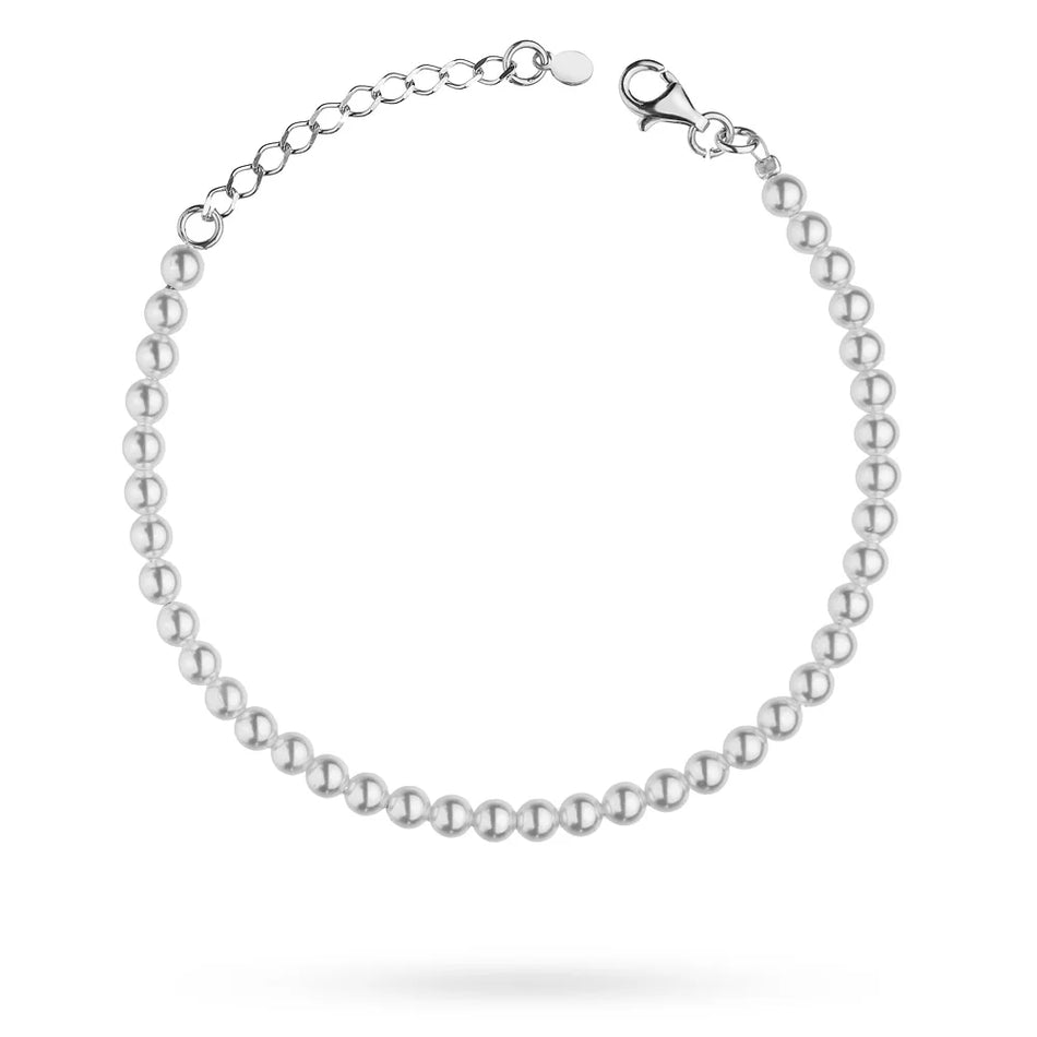 Classic Wedding Silver Pearl Bracelet