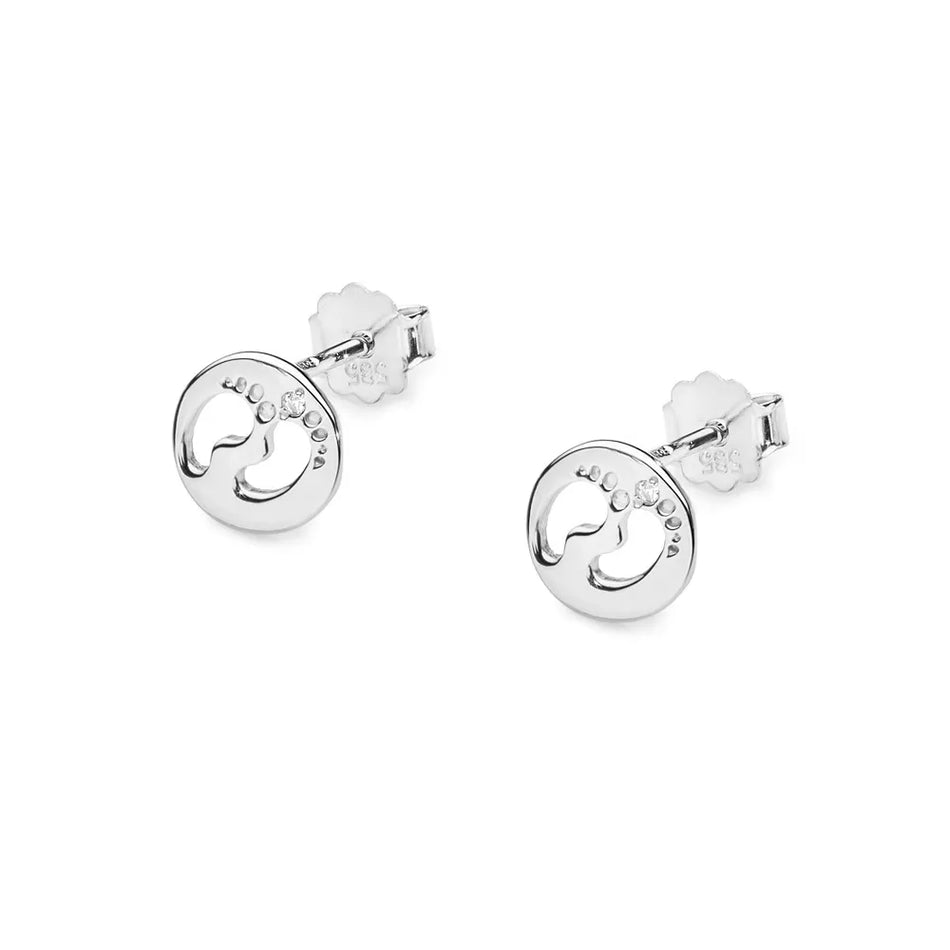 Gold Earrings with 0.005ct Diamonds