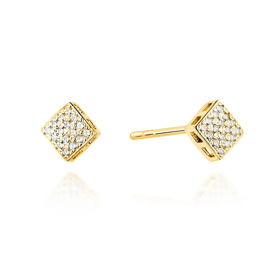 Gold Earrings with Diamonds Celebrity