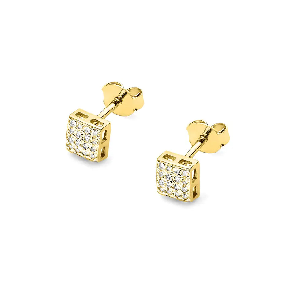 Gold Earrings with Diamonds Celebrity