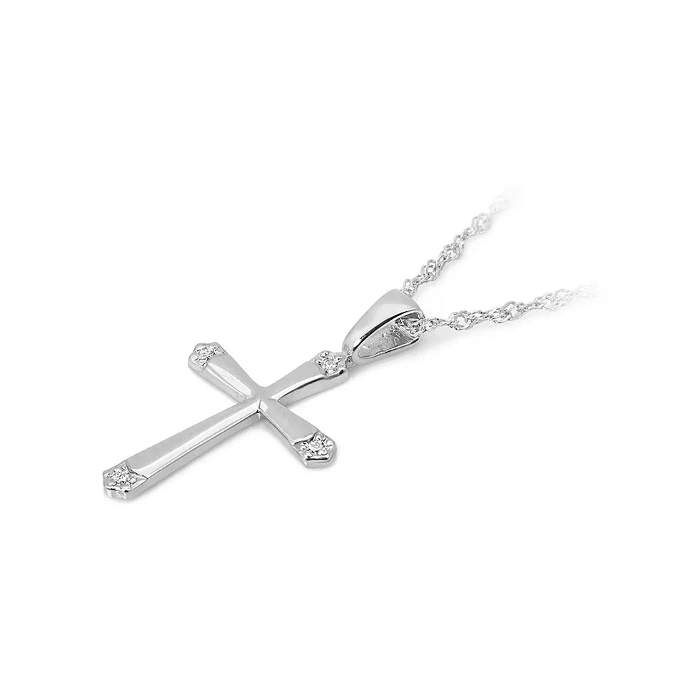 Gold Cross Pendant with Diamonds