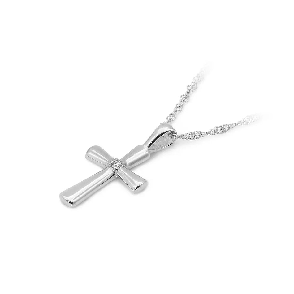 Gold Cross Pendant with Diamonds