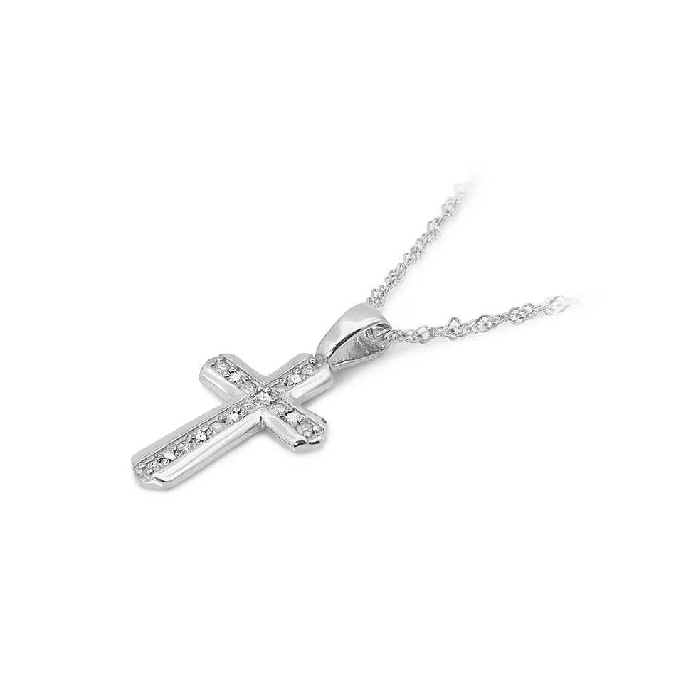 Gold Cross Pendant with Diamonds