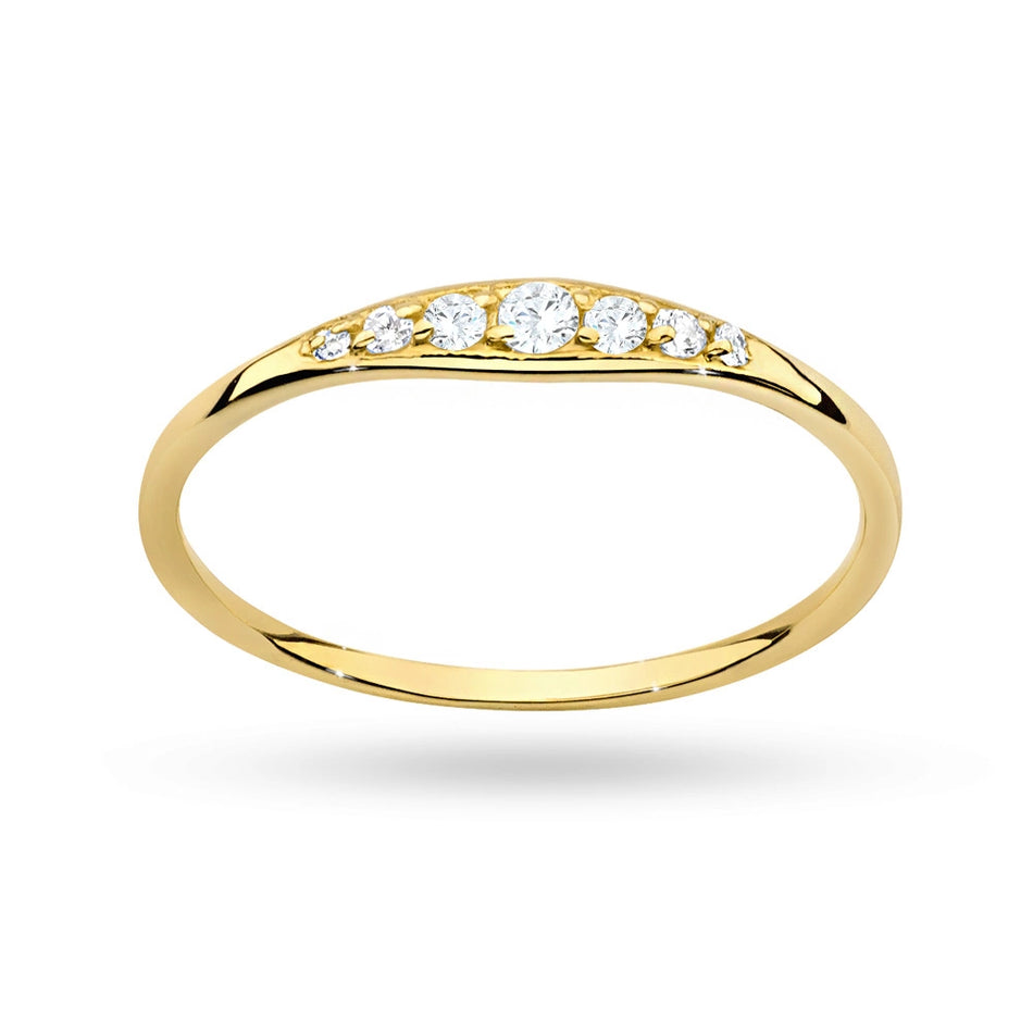 Subtle Gold Ring with Zirconia