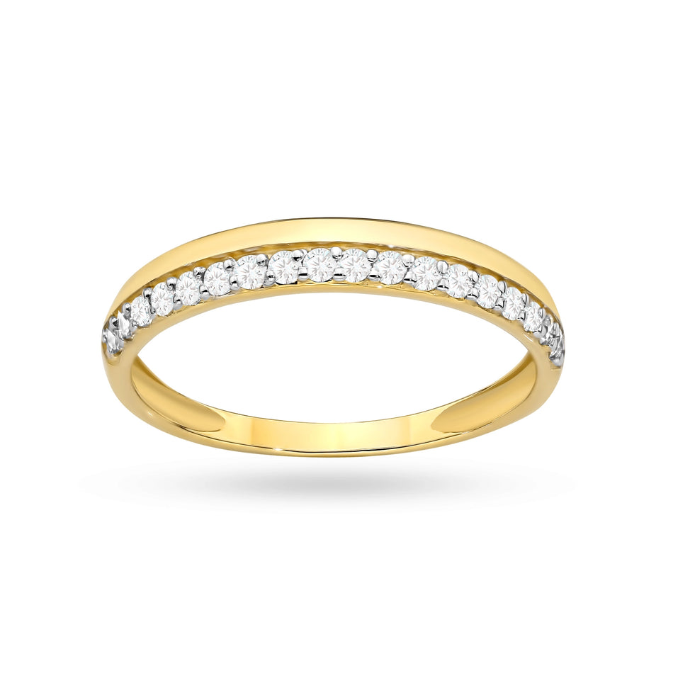 Subtle Gold Ring with Zirconia