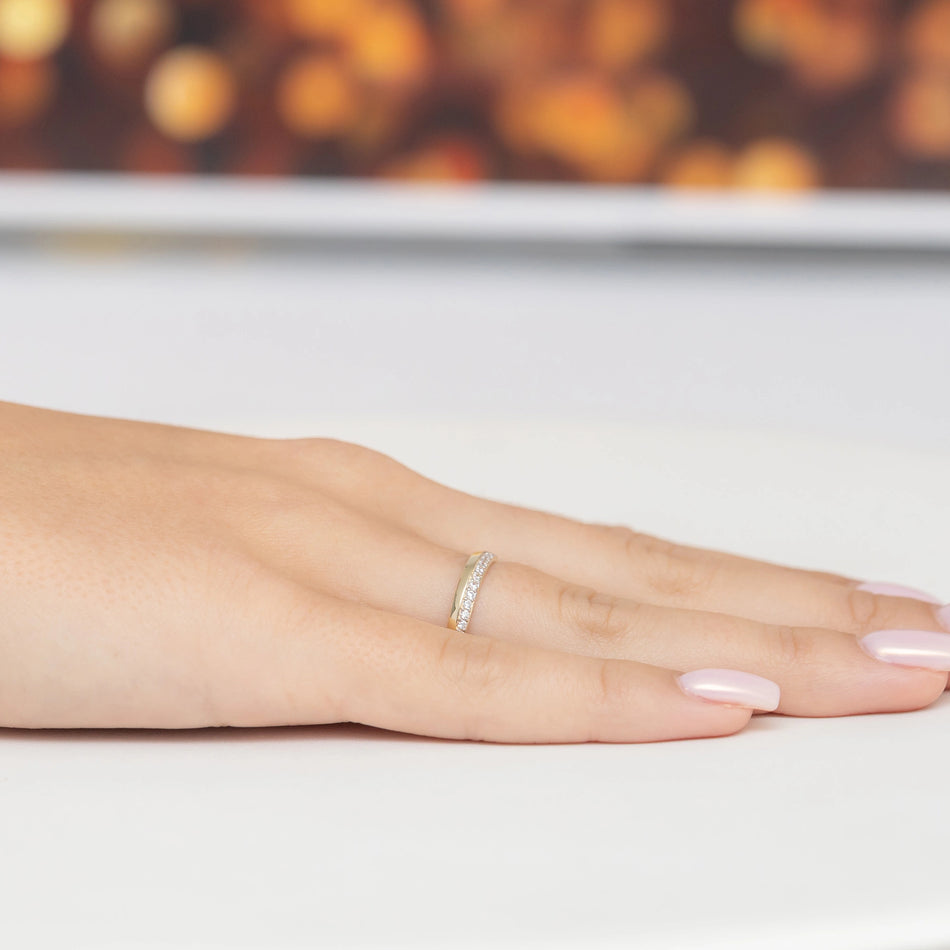 Subtle Gold Ring with Zirconia