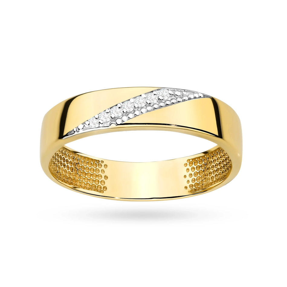 Gold Ring with Zirconia
