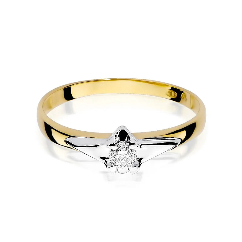 Gold Ring with 0.12ct Diamond