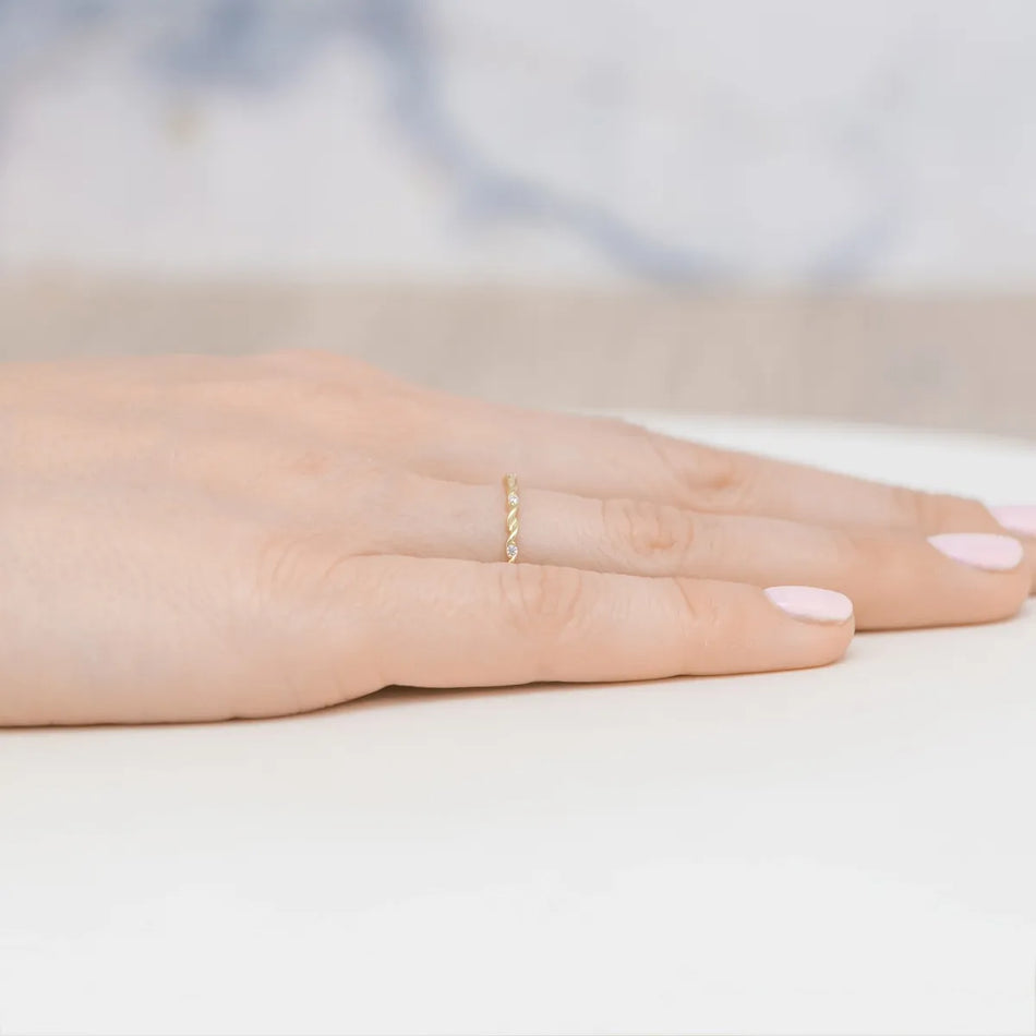 Gold-plated Silver Ring with Zirconia