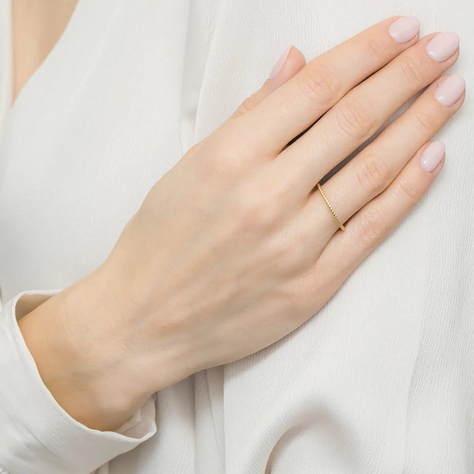 Pozlacený Stříbrný proplétaný prsten