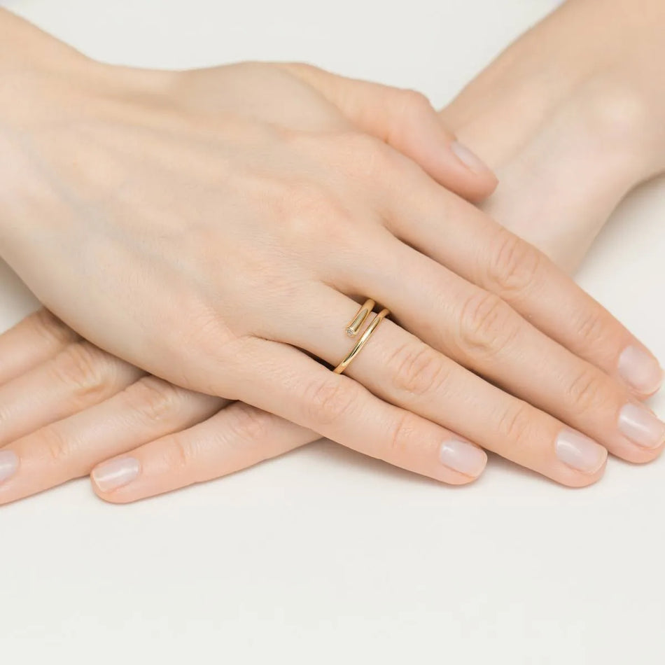 Pozlacený Stříbrný prsten se zirkony