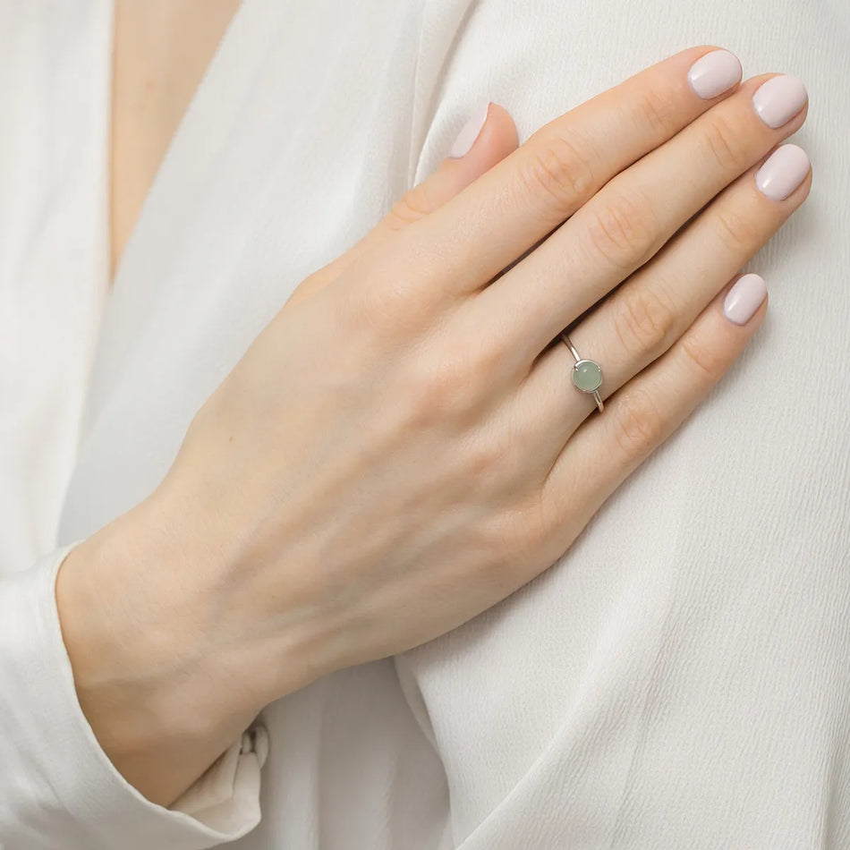 Stříbrný prsten s tyrkysovým avanturínem