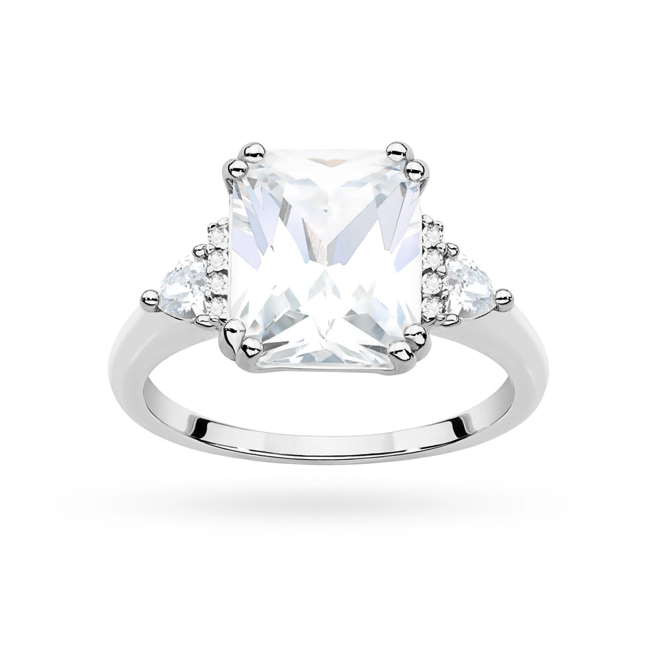 Silver Ring with Zirconia