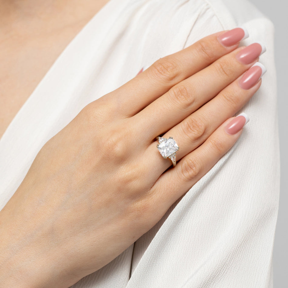 Silver Ring with Zirconia