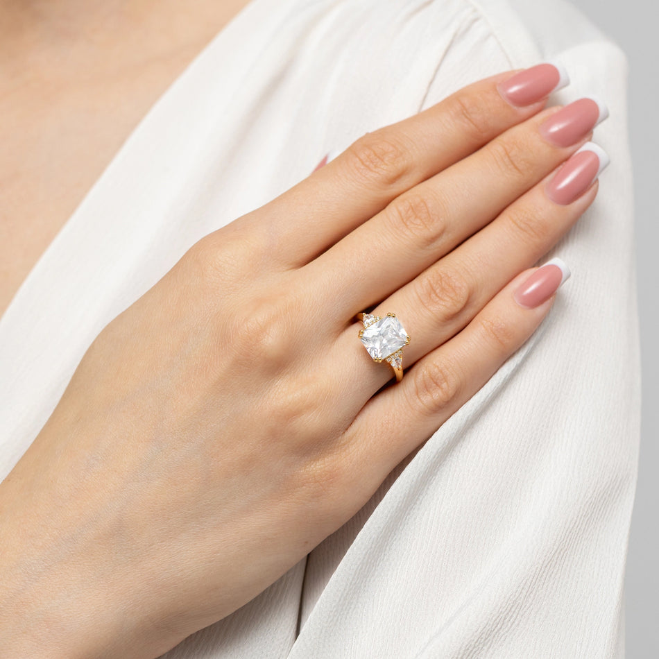 Silver Ring with Zirconia