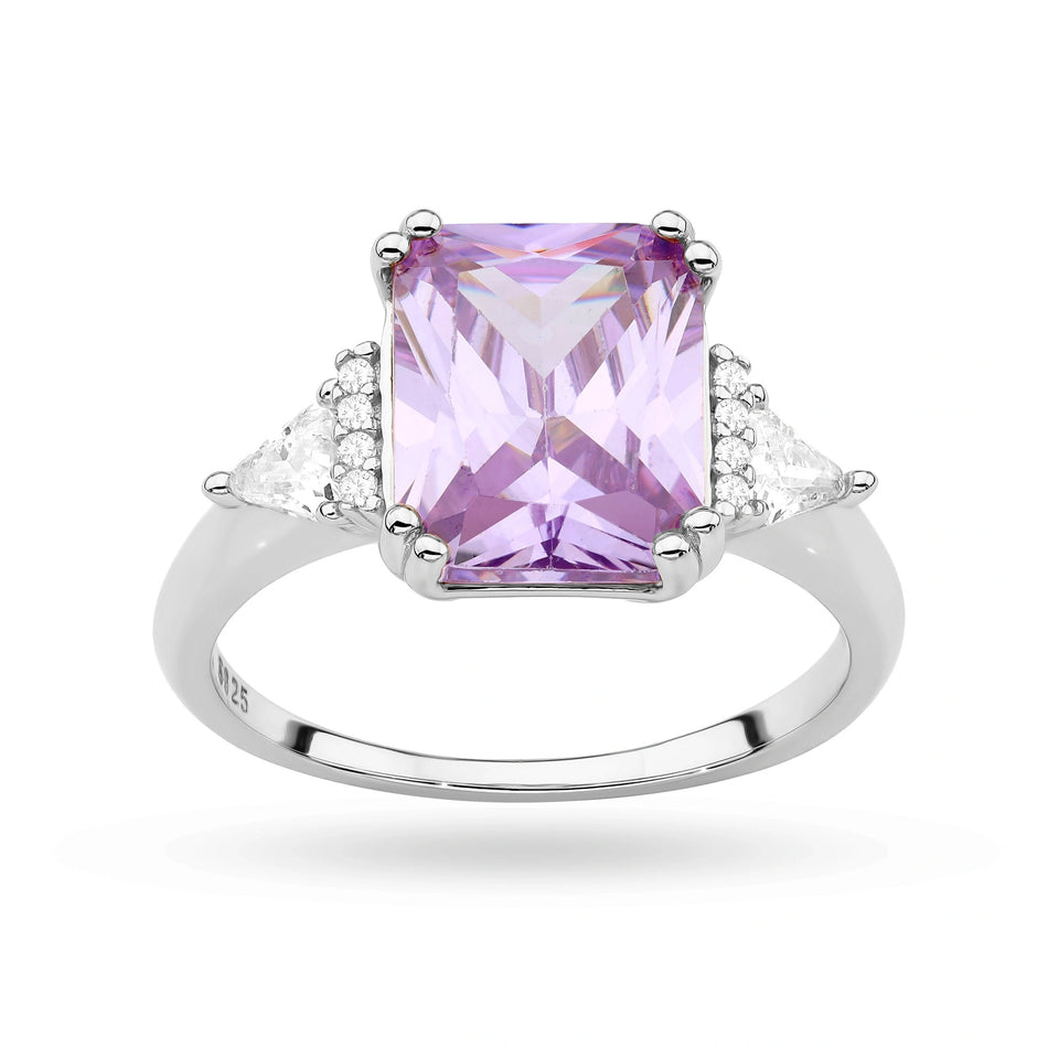 Silver Ring with Zirconia