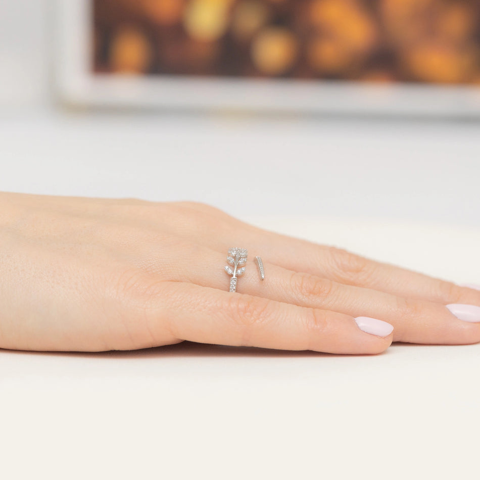 Silver Ring with Zirconia