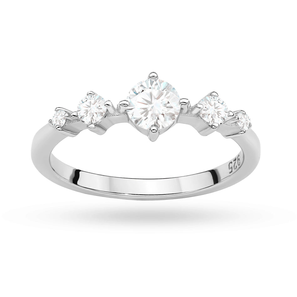 Silver Ring with Zirconia